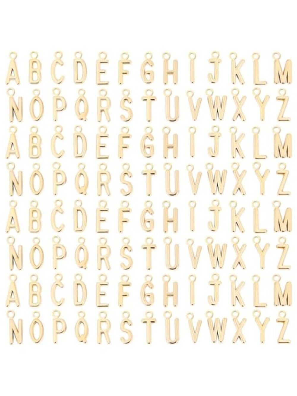 SANNIX 156Pcs/6 Sets Letter Charms Alphabet ABC Letter Charms Capital A-Z